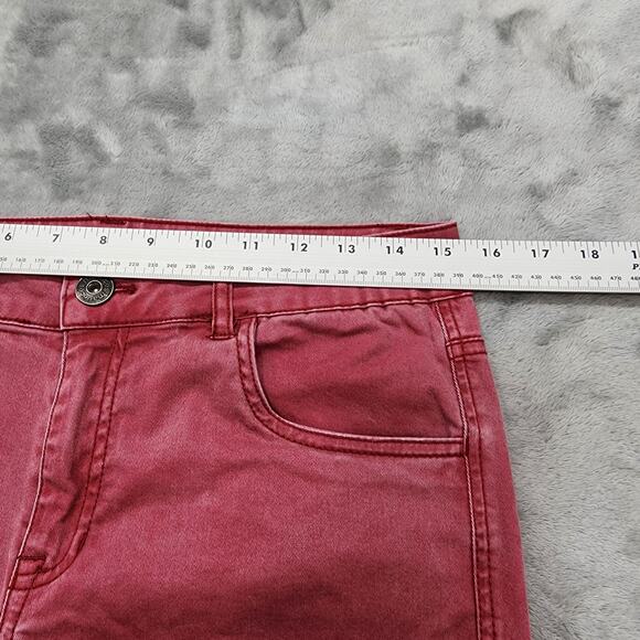 Maurices Jeans Womens 5/6 Faded Red Mid Rise Skinny Leg Ankle Stretch Denim - Picture 8 of 12